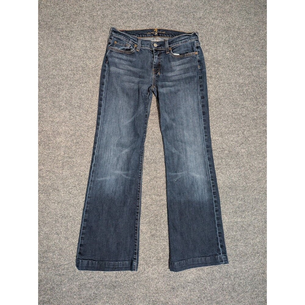 7 For All Mankind Dojo Jeans Womens Size 30 (29x31) Flare Denim